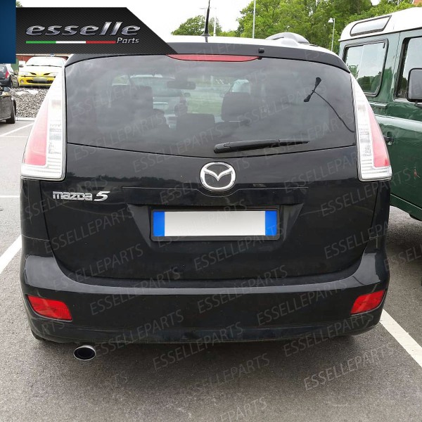 Terminale Di Scarico marmitta Finalino Cromato Per Mazda 5 MK1 Inox Ovale