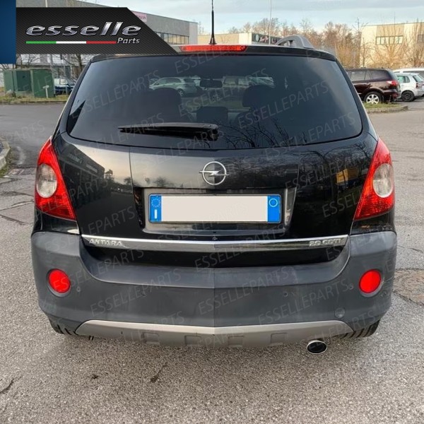 Terminale Di Scarico marmitta Finalino Cromato Per Opel Antara Inox Ovale