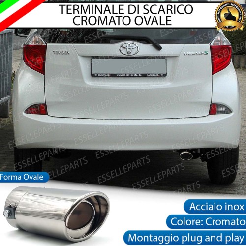 Terminale Di Scarico marmitta Finalino Cromato Per Toyota Verso S Inox Ovale