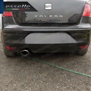 Terminale Di Scarico marmitta Finalino Cromato Per Seat Toledo 3 Inox Ovale