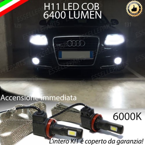 Kit Full LED Fendinebbia H11 6400 Lumen 6000K bianco AUDI A6 C6 dal 2009 in poi