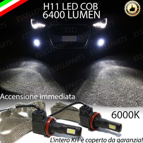 Kit Full LED Fendinebbia H11 6400 Lumen 6000K bianco AUDI A1 8x Pre-Restyling