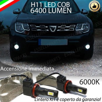 Kit Full LED Fendinebbia H11 6400 Lumen 6000K bianco DACIA DUSTER RESTYLING