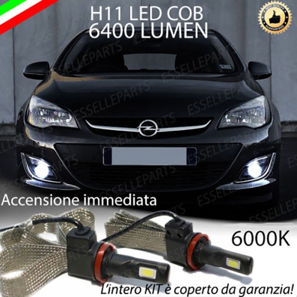 Kit Full LED Fendinebbia H11 6400 LUMEN 6000K bianco OPEL ASTRA J dal 2012 in poi