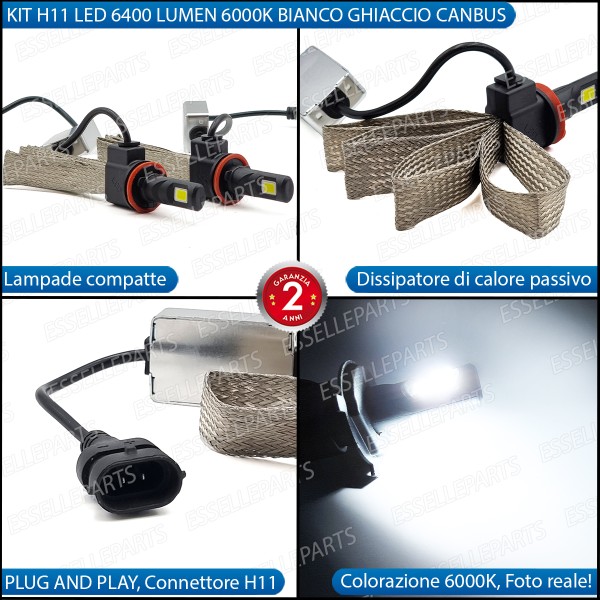 Kit Full LED Fendinebbia H11 6400 LUMEN OPEL MOKKA