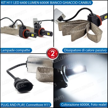 Kit Full LED Fendinebbia H11 6400 LUMEN OPEL MOKKA Kit Full LED Fendinebbia H11 6400 LUMEN OPEL MOKKA