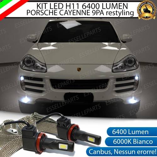 Kit Full LED Fendinebbia H11 6400 Lumen 6000K bianco PORSCHE CAYENNE MK1