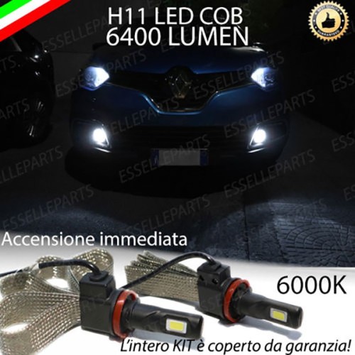 Kit Full LED Fendinebbia H11 6400 Lumen 6000K bianco RENAULT CAPTUR