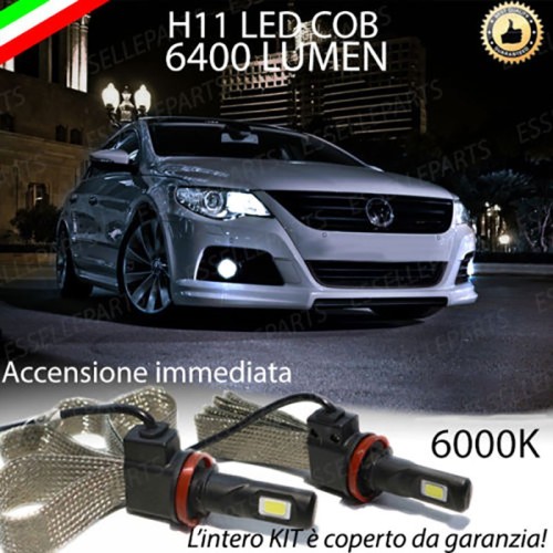 Kit Full LED Fendinebbia H11 6400 Lumen 6000K bianco VW PASSAT CC
