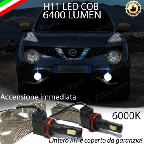 Kit Full LED Fendinebbia H11 6400 Lumen 6000K bianco NISSAN JUKE RESTYLING