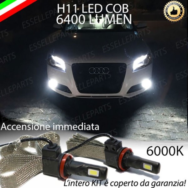 Kit Full LED H11 Fendinebbia 6400 LUMEN 6000K bianco ghiaccio Audi A3 8P Restyling