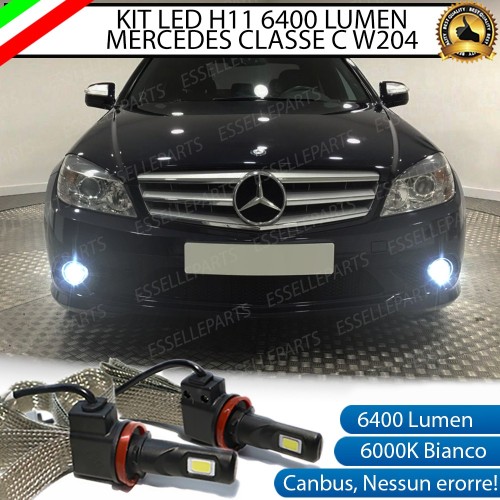 Kit Full LED H11 Fendinebbia 6400 Lumen 6000K bianco MERCEDES CLASSE C W204
