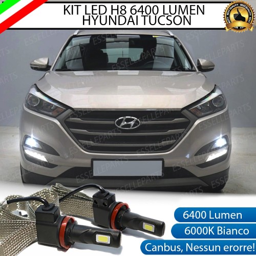 Kit Full LED H8 6400 Lumen 6000K bianco Fendinebbia HYUNDAI TUCSON MK3 Restyling