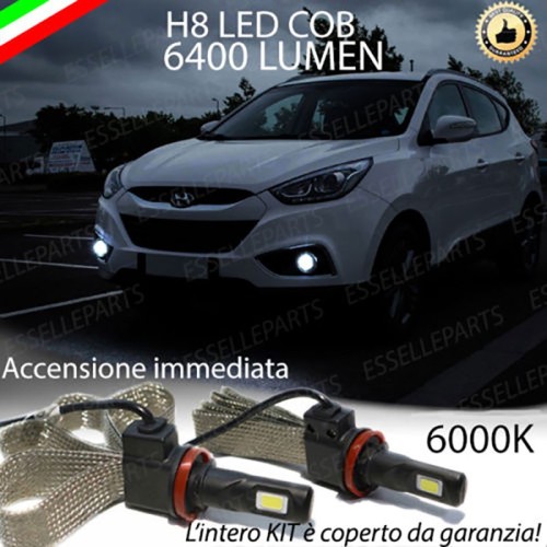 Kit Full LED H8 6400 Lumen 6000K bianco Fendinebbia HYUNDAI IX35 Dal 2014