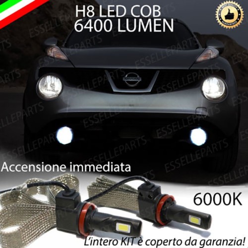 Kit Full LED H8 6400 Lumen 6000K bianco Fendinebbia NISSAN Juke Fino al 2013