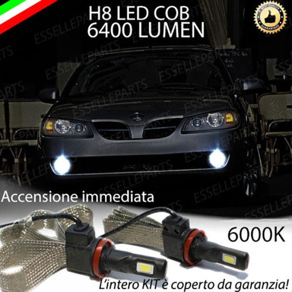 Kit Full LED H8 6400 Lumen 6000K bianco Fendinebbia NISSAN ALMERA II DAL 08-2002
