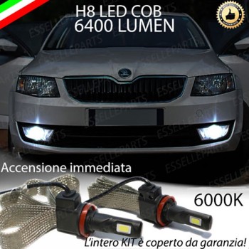 Kit Full LED H8 6400 Lumen 6000K bianco Fendinebbia SKODA Octavia 3 5E Restyling