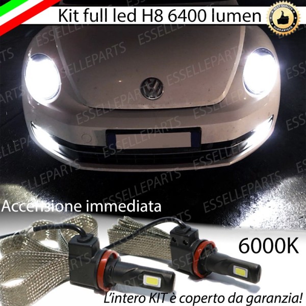 Kit Full LED H8 6400 Lumen 6000K Fendinebbia VW NEW BEETLE 2 allestimento Standard