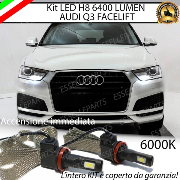 Kit Full LED H8 6400 Lumen 6000K bianco Fendinebbia AUDI Q3 RESTYLING