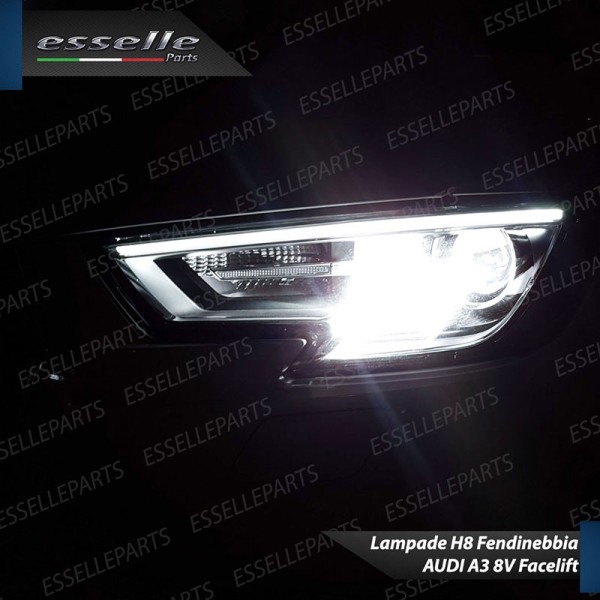 Kit Full LED H8 6400 Lumen 6000K bianco Fendinebbia AUDI A3 8V Restyling