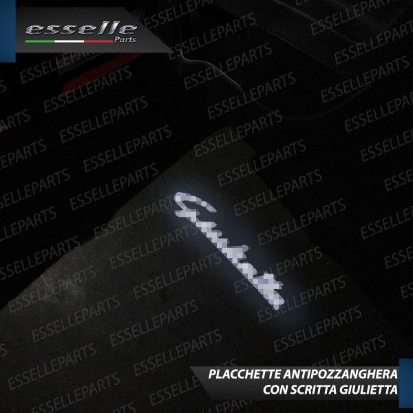 Coppia placchette LED con logo SCRITTA GIULIETTA per ALFA ROMEO GIULIETTA Fino al 2013