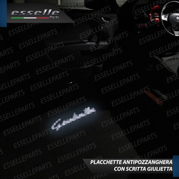 Coppia placchette LED con logo SCRITTA GIULIETTA per ALFA ROMEO GIULIETTA Dal 2014