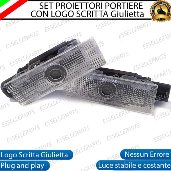 Coppia placchette LED con logo SCRITTA GIULIETTA per ALFA ROMEO GIULIETTA Dal 2014