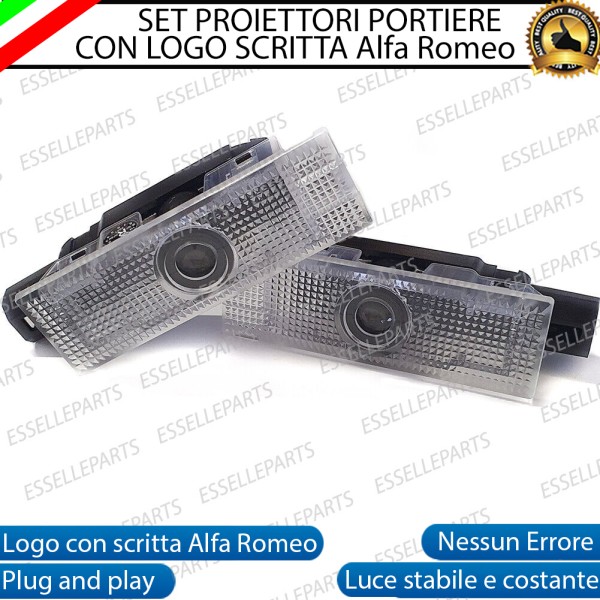 Coppia placchette LED con logo SCRITTA ALFA ROMEO per ALFA ROMEO MITO