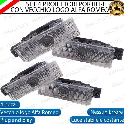 4 X Placchette LED con logo ALFA ROMEO per ALFA ROMEO GIULIA