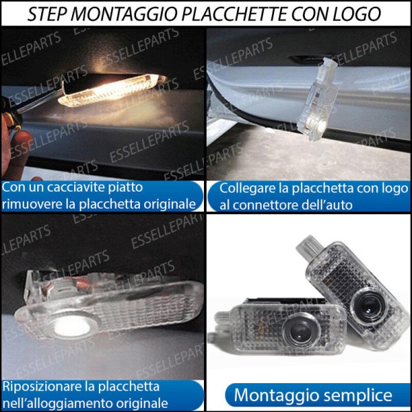 Coppia placchette LED con logo BMW per Bmw Serie 6 E63 E64 Dal 2006