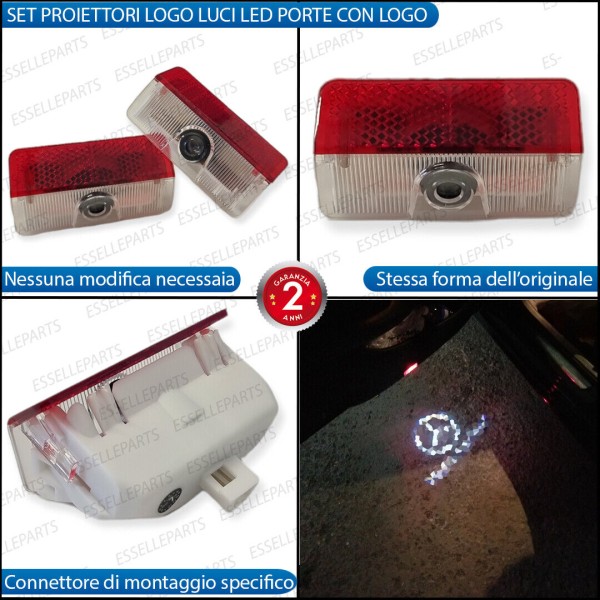 Coppia placchette LED con logo MERCEDES per MERCEDES CLASSE B W245