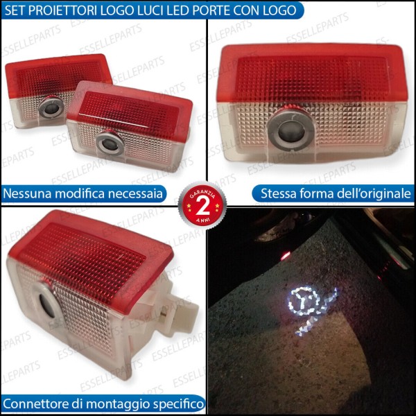 Coppia placchette LED con logo MERCEDES per MERCEDES GLA X156