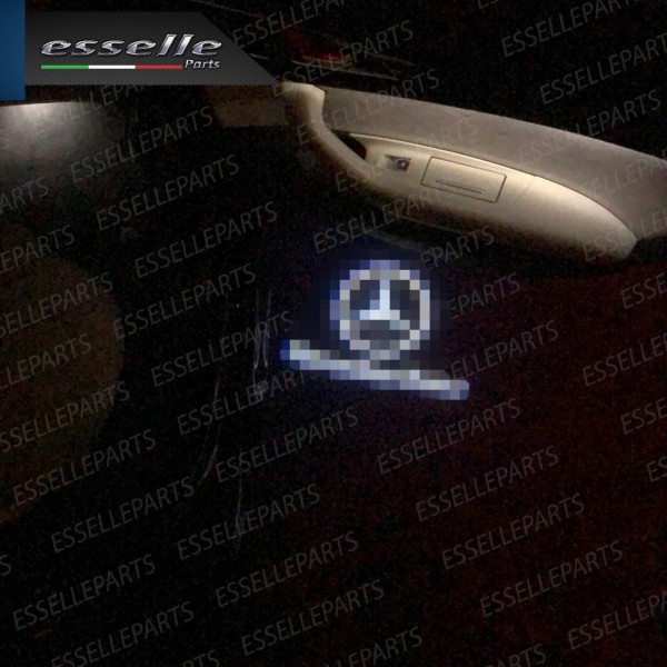 Coppia placchette LED con logo MERCEDES per MERCEDES GLE X166