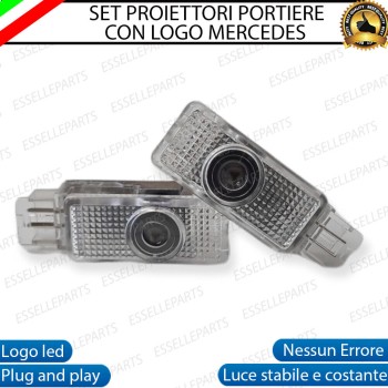 Coppia placchette LED con logo MERCEDES per MERCEDES CLASSE C W203