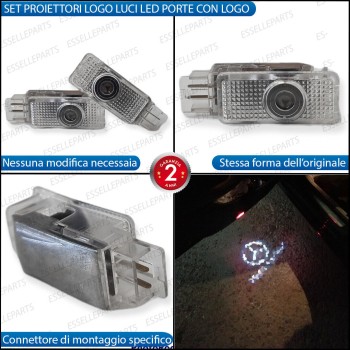 Coppia placchette LED con logo MERCEDES per MERCEDES CLASSE C W203
