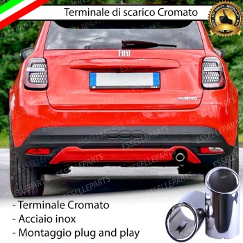 TERMINALE DI SCARICO CROMATO SINGOLO PER FIAT 600