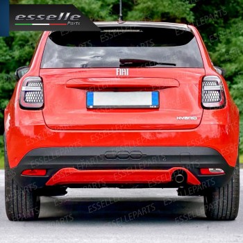 TERMINALE DI SCARICO NERO BRUNITO SINGOLO PER FIAT 600