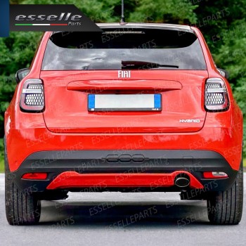 Terminale Di Scarico marmitta Finalino Cromato Per Fiat 600 Inox Ovale