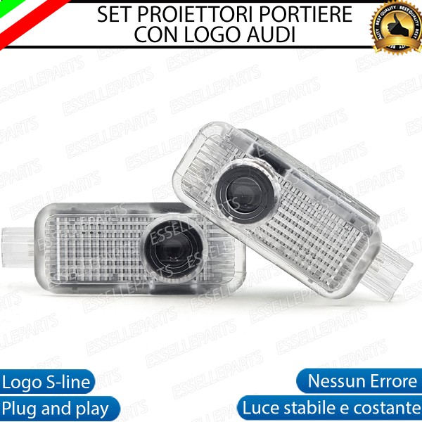 Coppia placchette LED con logo S-LINE per Audi A6 C7