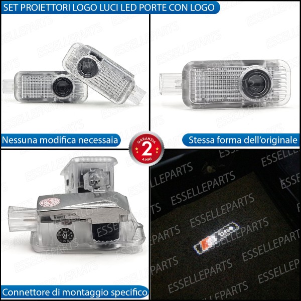 Coppia placchette LED con logo S-LINE per Audi A6 C6