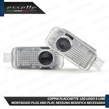 Coppia placchette LED con logo S-LINE per Audi A6 C5