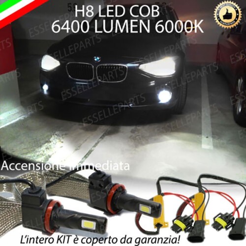 Kit Full LED H8 Fendinebbia 6400 Lumen 6000K BMW SERIE 1 F20 F21 Pre-Restyling