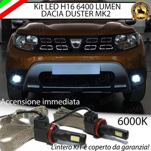 Kit Full LED H16 Fendinebbia 6400 Lumen 6000K bianco DACIA DUSTER 2