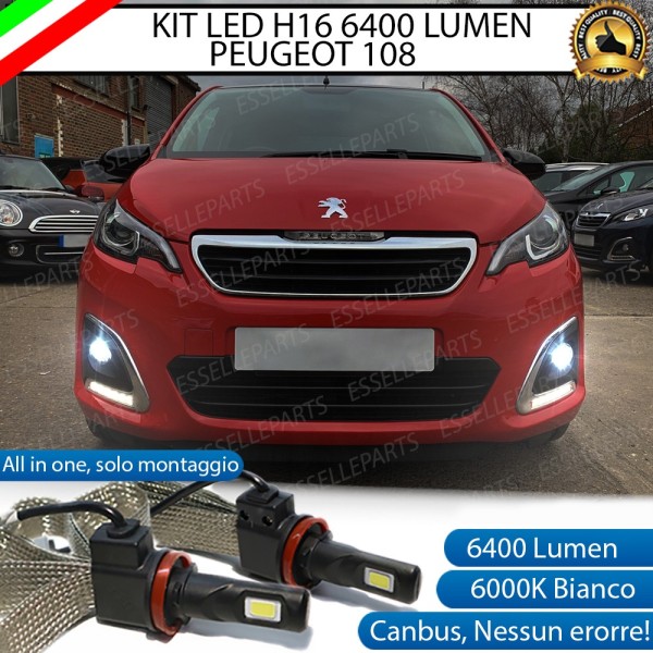 Kit Full LED H16 Fendinebbia 6400 LUMEN PEUGEOT 108