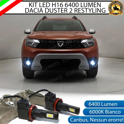 Kit Full LED H16 Fendinebbia 6400 Lumen 6000K bianco DACIA DUSTER 2 RESTYLING
