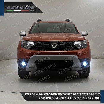 Kit Full LED H16 Fendinebbia 6400 Lumen 6000K bianco DACIA DUSTER 2 RESTYLING