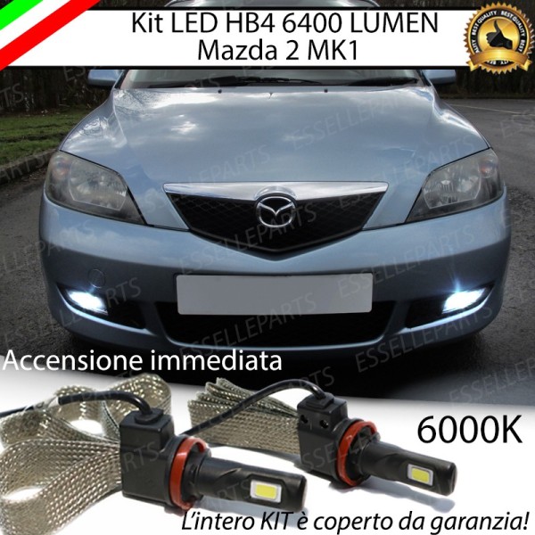 Kit Full LED HB4 6400 LUMEN 6000K bianco Fendinebbia MAZDA 2 MK1