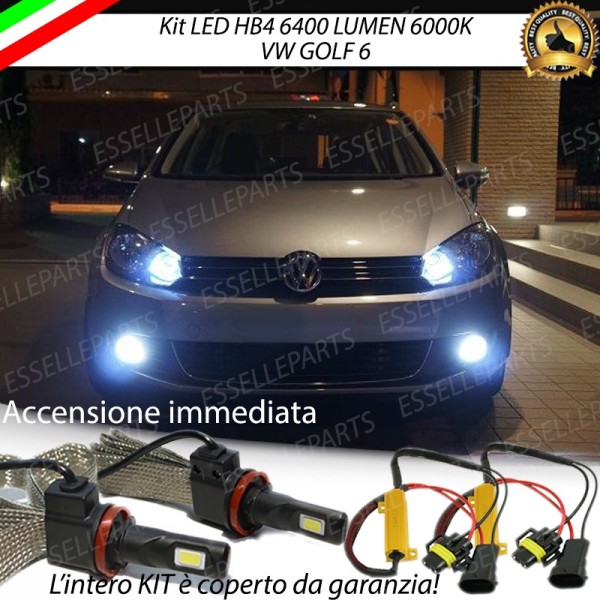 Kit Full LED HB4 6400 Lumen 6000K Fendinebbia VW GOLF 6 con allestimento standard