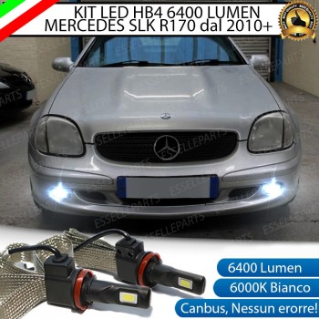 Kit Full LED HB4 6400 Lumen 6000K bianco Fendinebbia MERCEDES SLK R170 Dal 2001