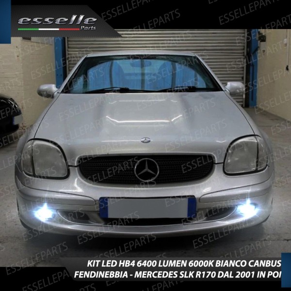 Kit Full LED HB4 6400 Lumen 6000K bianco Fendinebbia MERCEDES SLK R170 Dal 2001